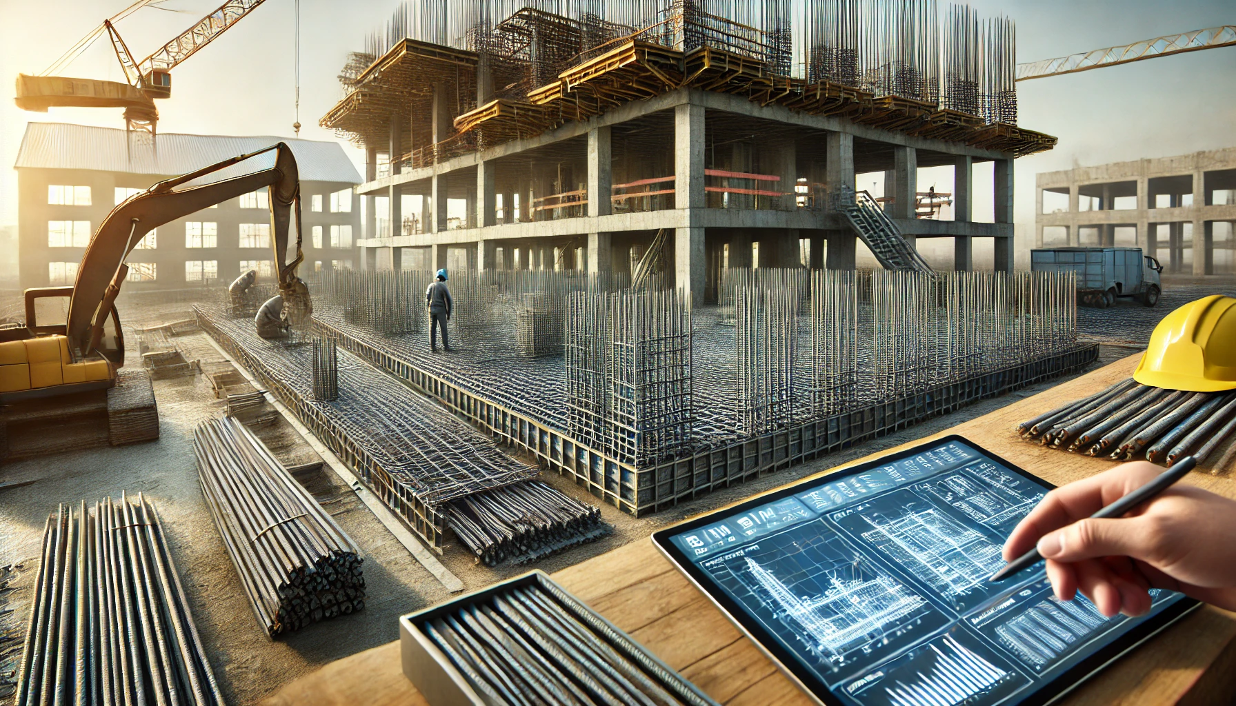 Bim - Structural Engineering Focusing On Rebar Placement In A Construction Site Bim - Structural Engineering Focusing On Rebar Placement In A Construction Site